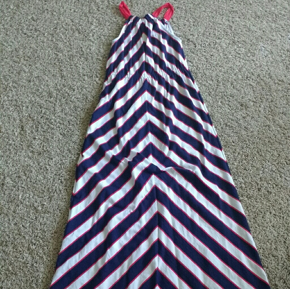 Gymboree mom maxi dress red white blue 4th of July